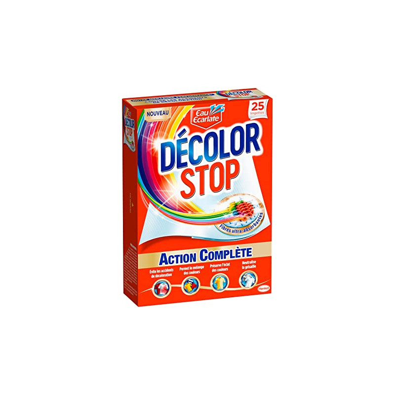 DECOLOR STOP Lingettes anti-décoloration action complète 25 lingettes