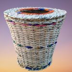 Paniers de rangement rond avec couvercle