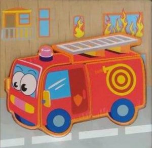 PUZZLES EN BOIS-LA VOITURE DE POMPIER – Image 1