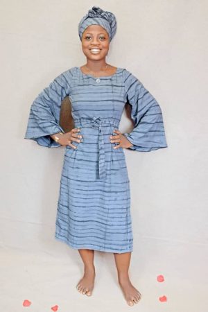 ROBE 3/4  EN TISSU LEPI – Image 1